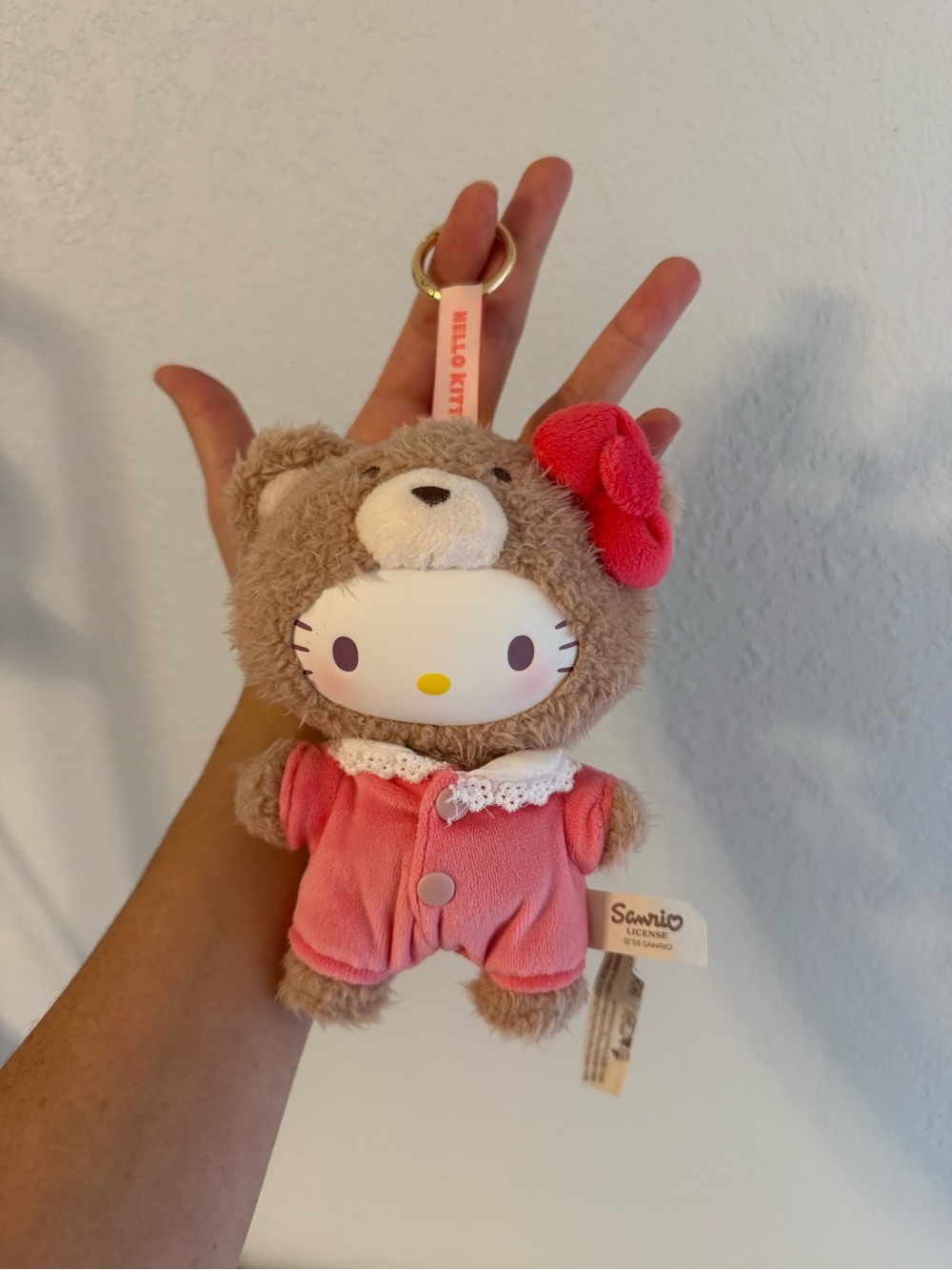 Hello Kitty Plush Keychain Sanrio Latte Baby bear costume